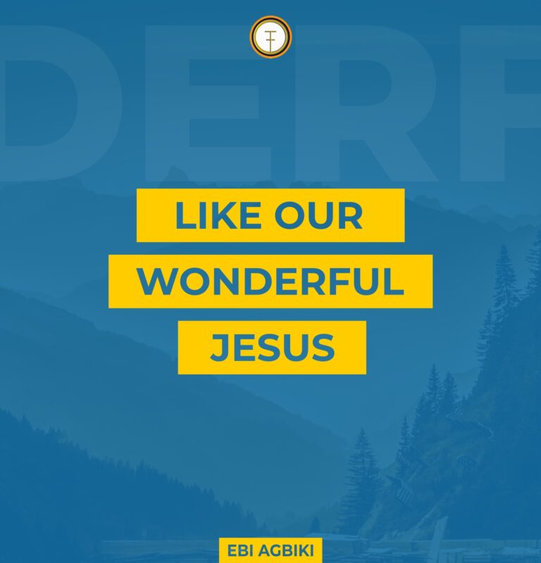 Like Our Wonderful Jesus