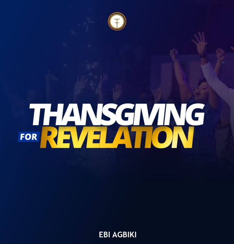 Thanksgiving For Revelation