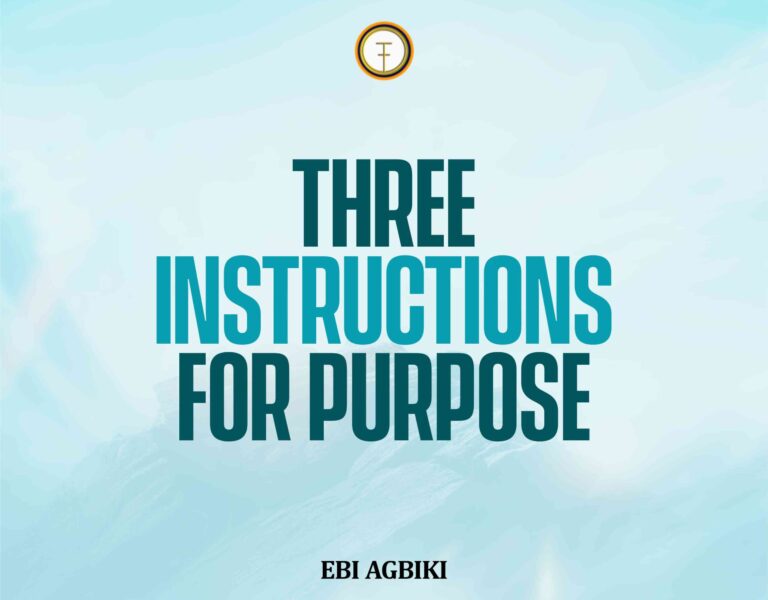 Three Instructions For Purpose